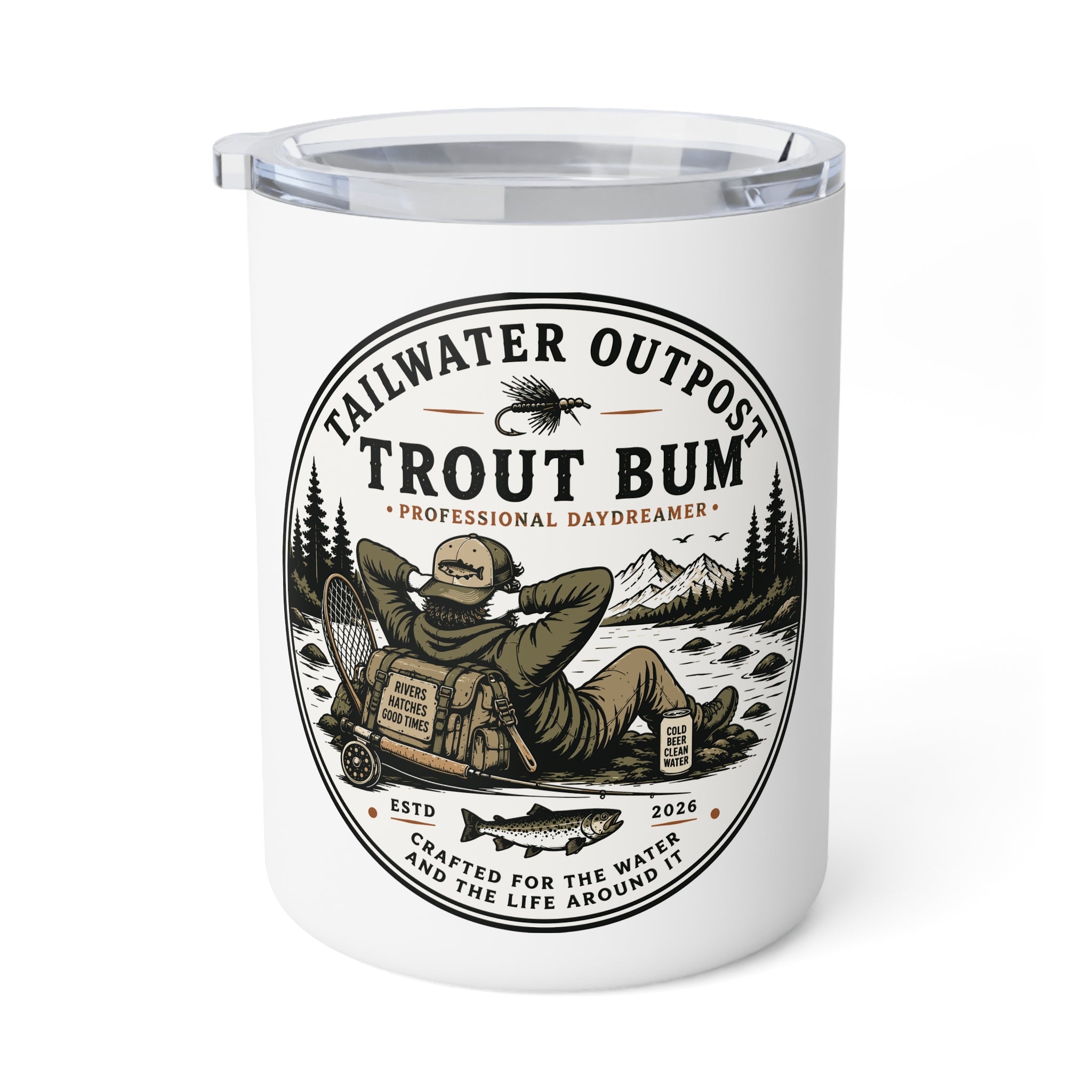 Tailwater Outpost - Trout Bum 10 oz Insulated Camp Mug